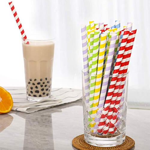 10 mm Extra Wide Jumbo Paper Straws for Smoothies